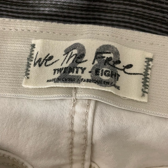 Free People We The Free Flare Leg Jeans Pants Off White Size 28 - Picture 7 of 14